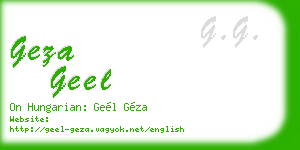 geza geel business card